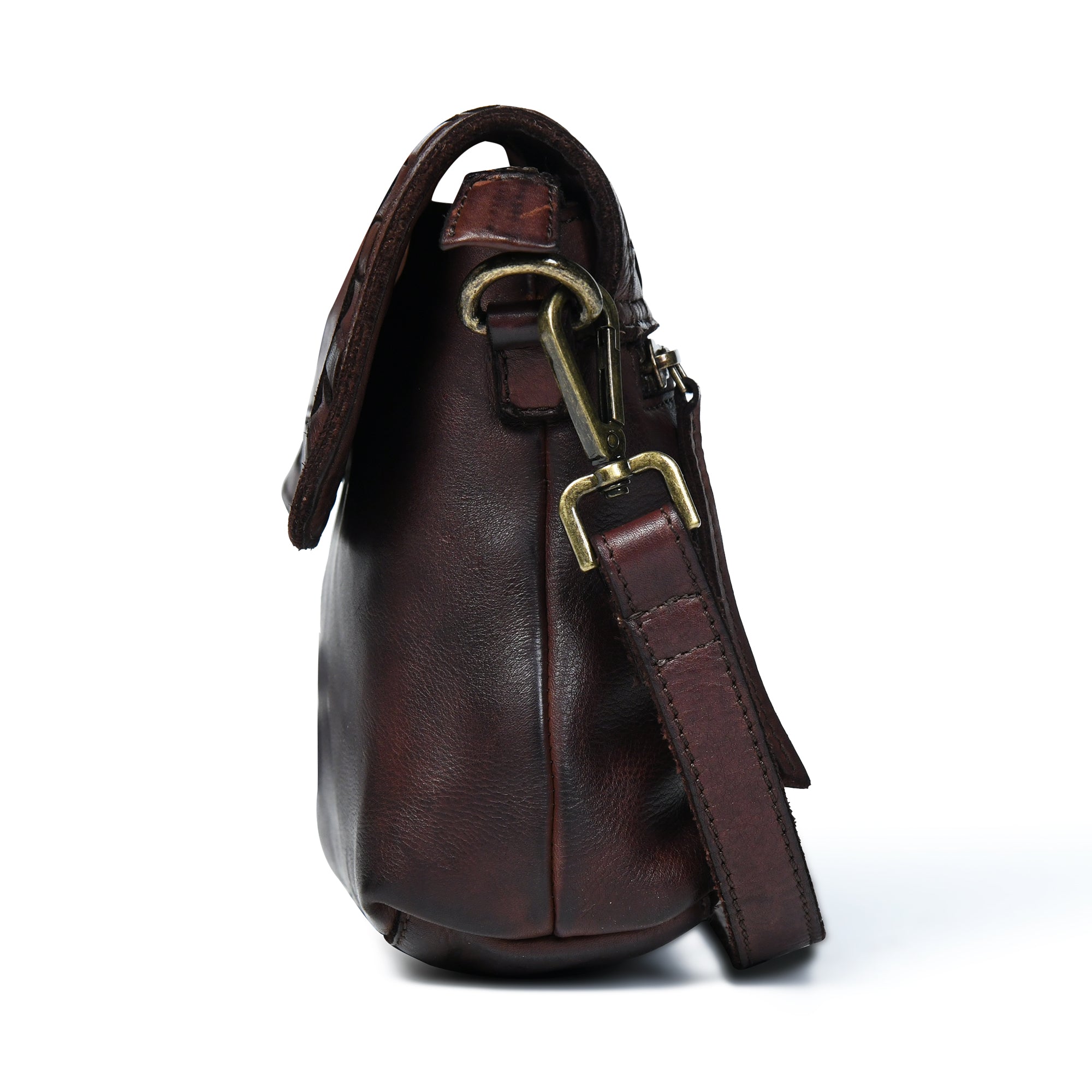 Verdant Crossbody Women's Leather Handbag - Brown Colour